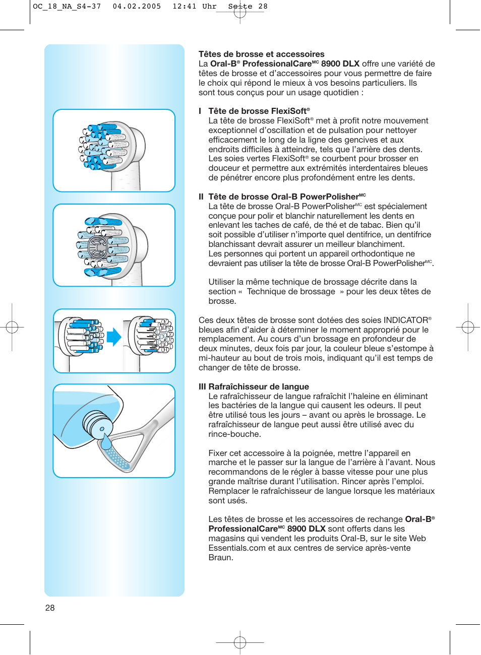 Oral-B EM 3032 User Manual | Page 28 / 33