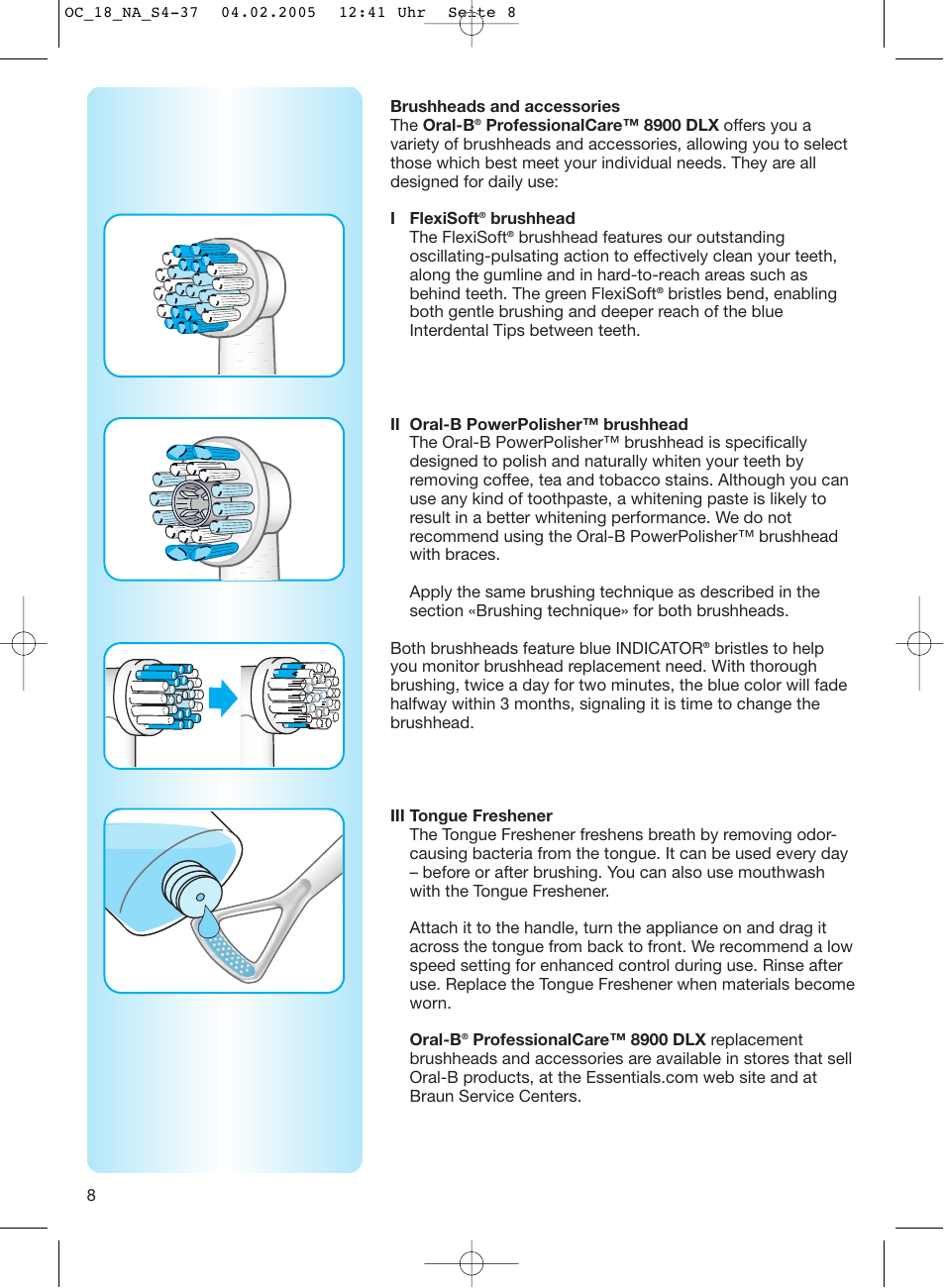 Oral-B EM 3032 User Manual | Page 8 / 33