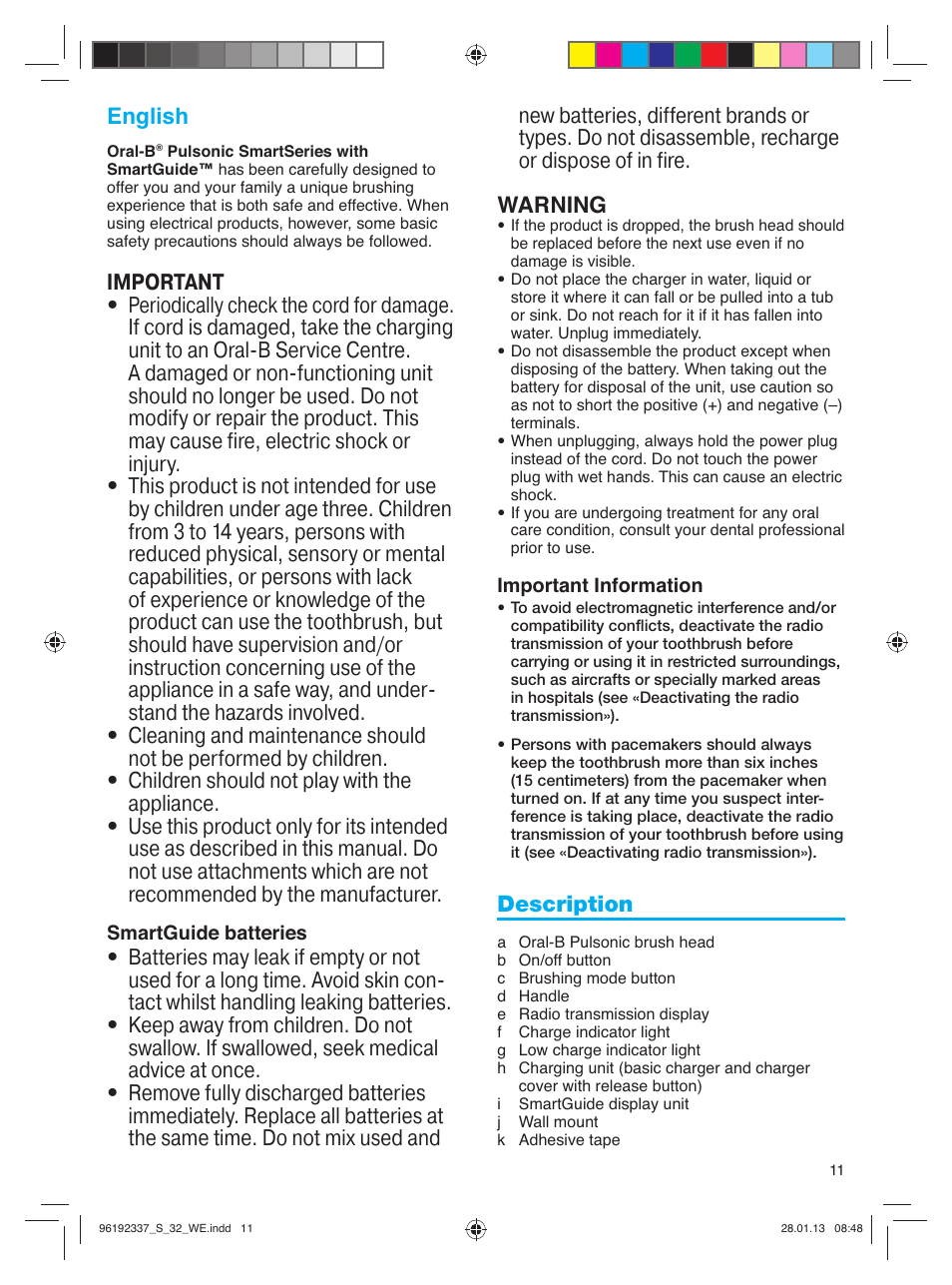 Oral-B Pulsonic Smart Series S 32.533.5 User Manual | Page 11 / 80