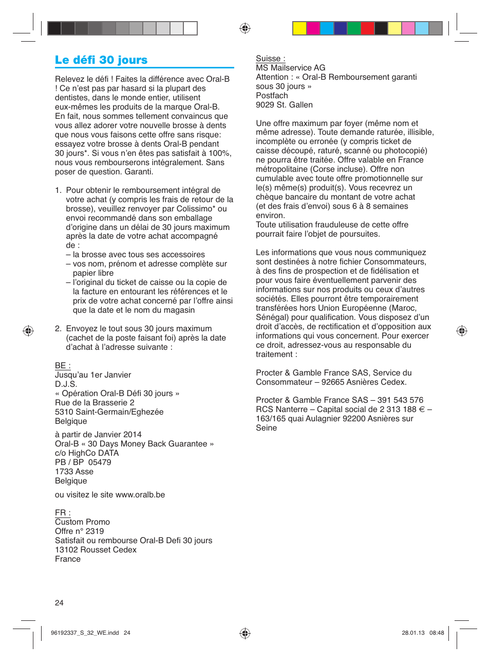 Le défi 30 jours | Oral-B Pulsonic Smart Series S 32.533.5 User Manual | Page 24 / 80