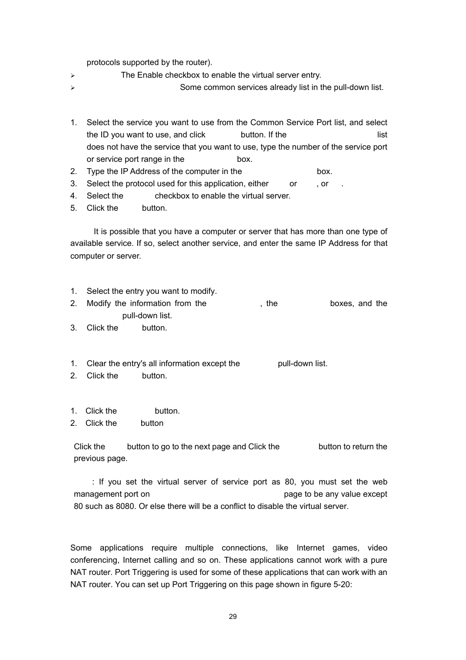 2 port triggering | Olitec RW400G User Manual | Page 33 / 65