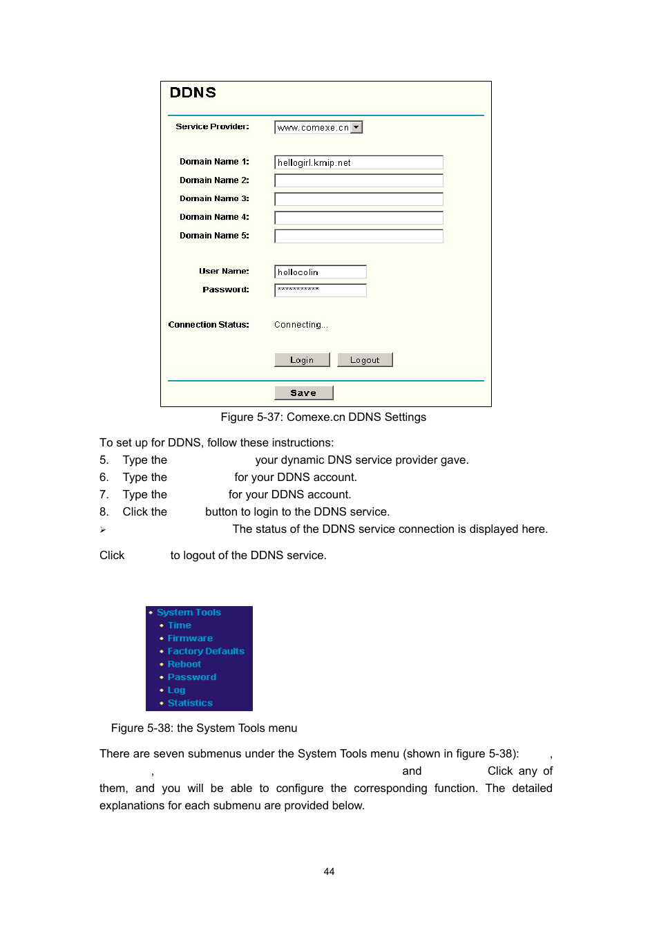 11 system tools | Olitec RW400G User Manual | Page 48 / 65