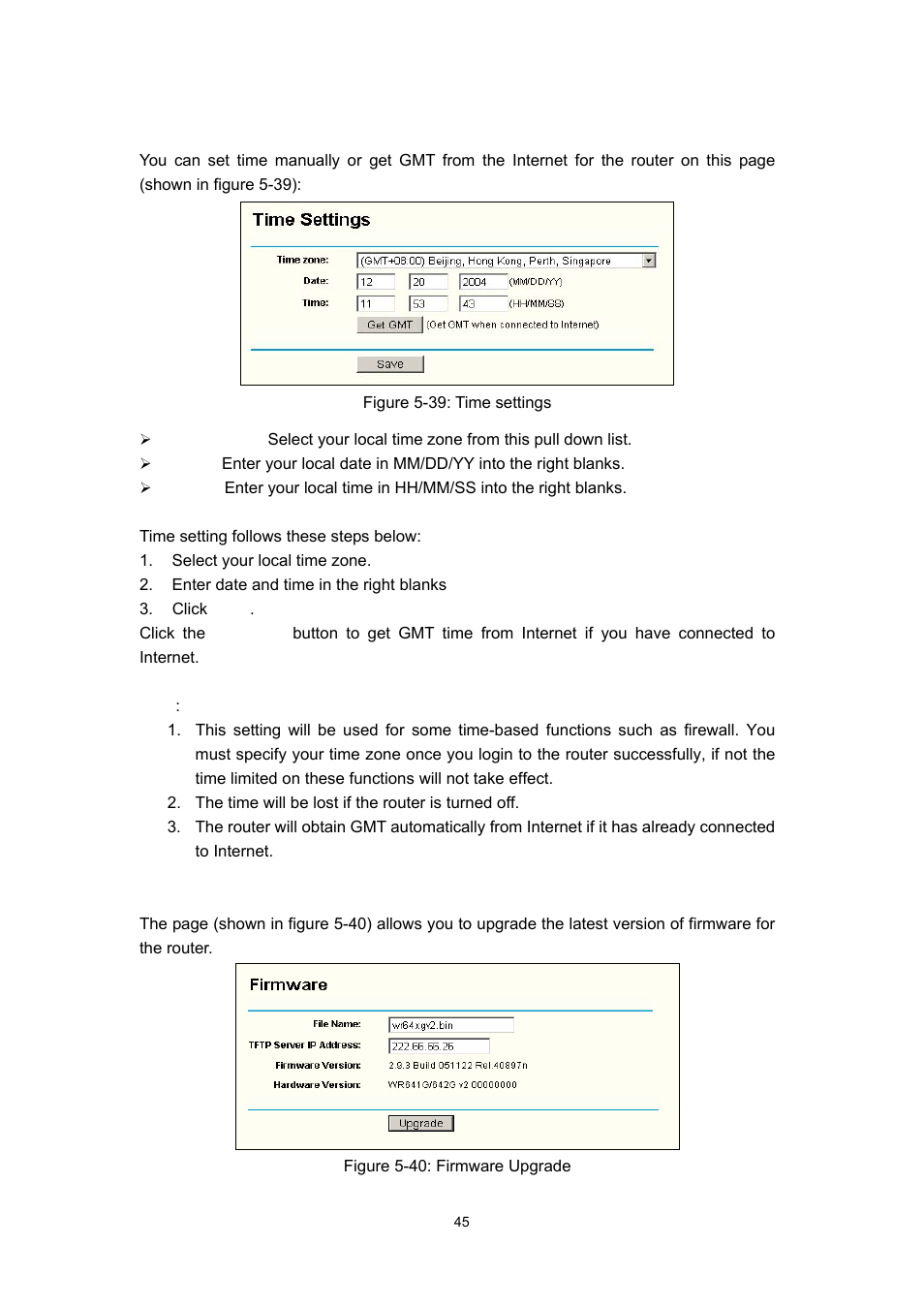 1 time, 2 firmware | Olitec RW400G User Manual | Page 49 / 65