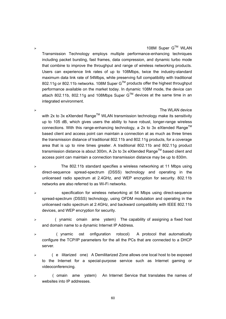 Appendix d: glossary, Ppendix d: glossary | Olitec RW400G User Manual | Page 64 / 65