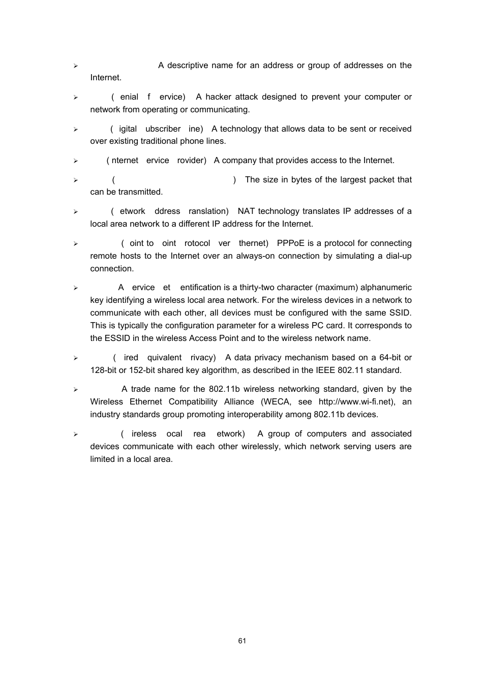 Olitec RW400G User Manual | Page 65 / 65