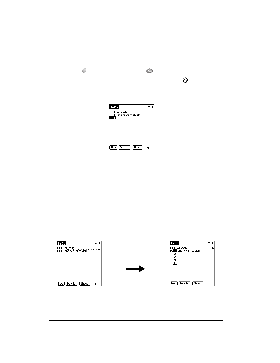 To do list, To create a to do item, Setting priority | To set the priority of a to do item | Over And Back 180 User Manual | Page 140 / 251