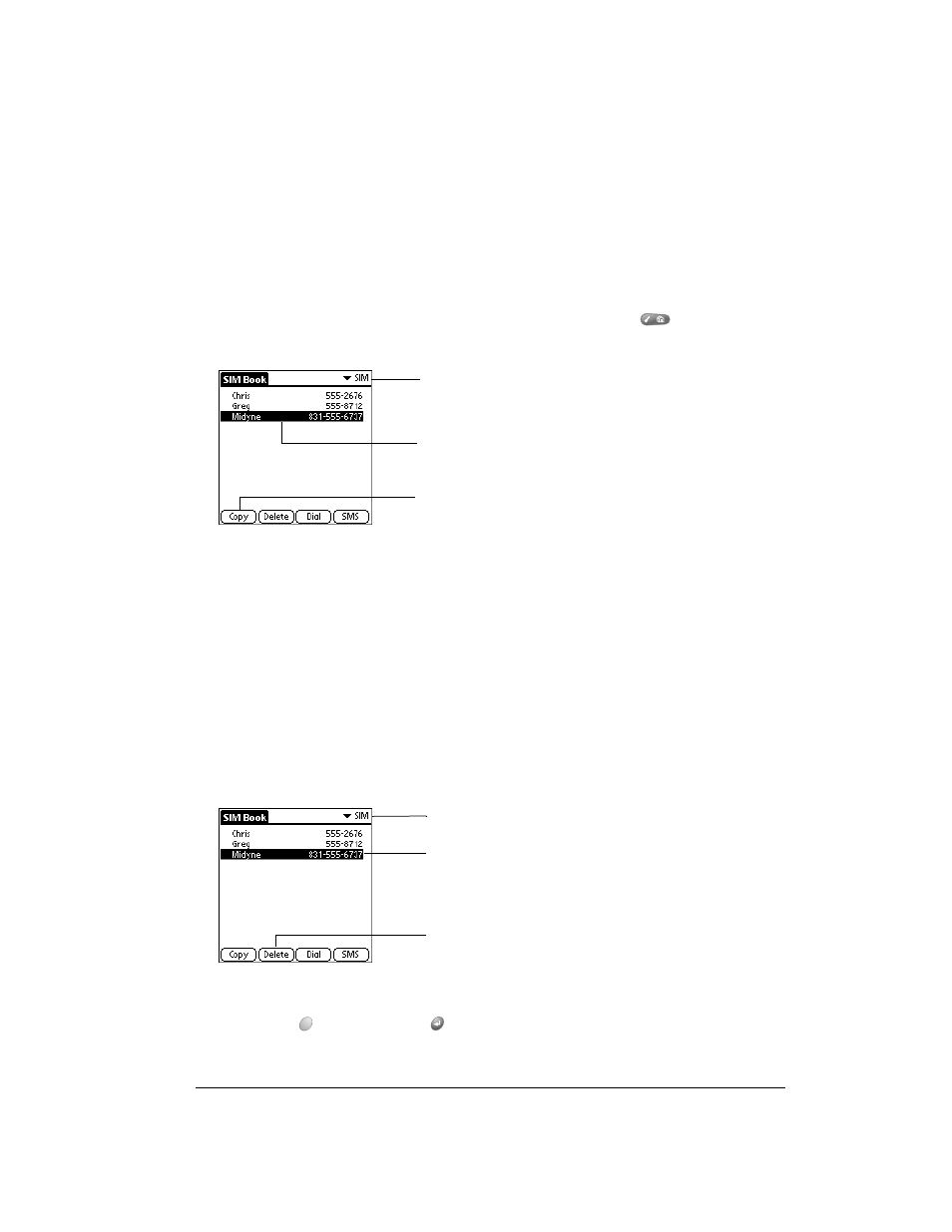 Deleting entries from your sim card, To delete entries from your sim card | Over And Back 180 User Manual | Page 167 / 251