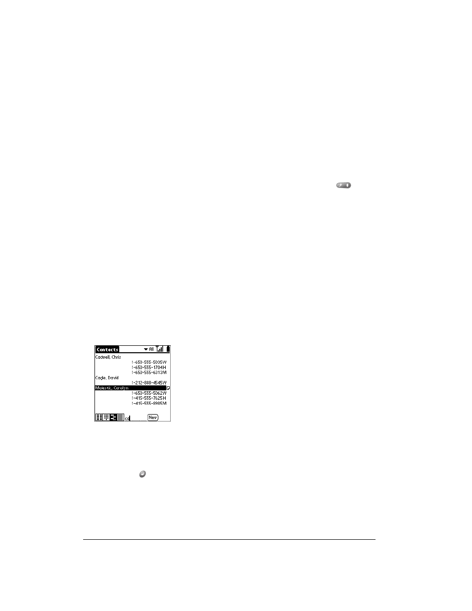 Looking up contacts records in phonebook, To use instant lookup to find a contacts record | Over And Back 180 User Manual | Page 66 / 251