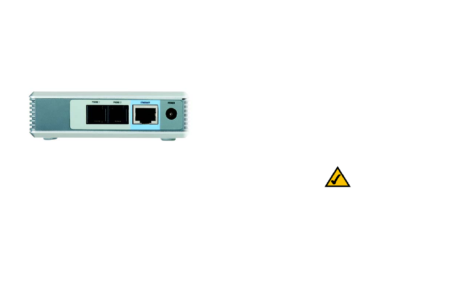 Chapter 2: getting to know the phone adapter, Back panel ports, Figure 2-1: back panel | Over And Back PAP2 User Manual | Page 9 / 46