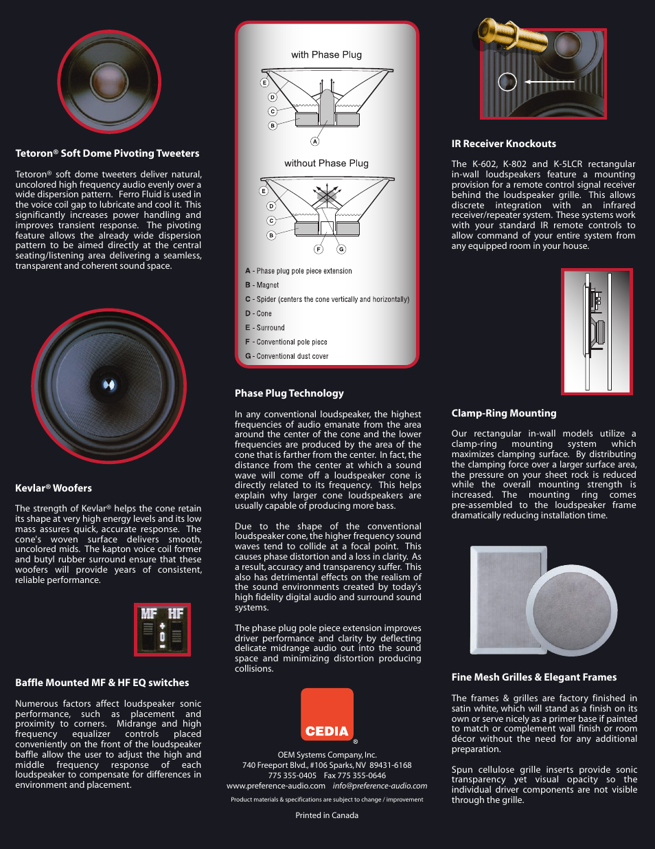 OEM Systems Preference Loudspeaker User Manual | Page 5 / 6