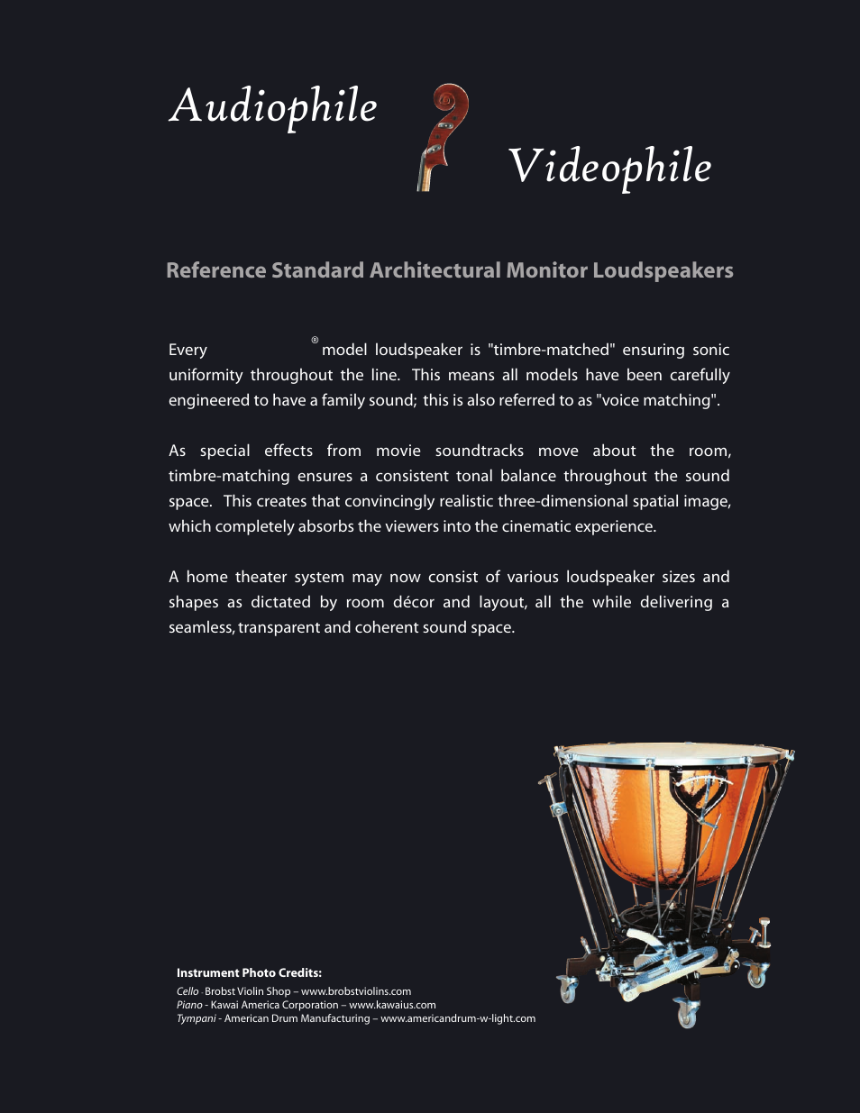 Preference, Audiophile videophile, The architectural loudspeaker | OEM Systems Preference Loudspeaker User Manual | Page 6 / 6