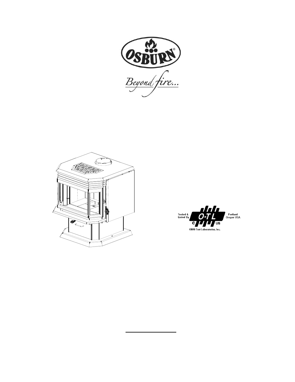 Osburn Stoves by SB I 2200 User Manual | 26 pages