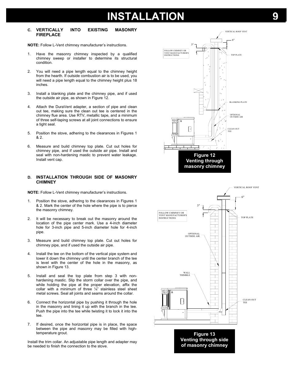 Installation | Osburn Stoves by SB I HYBRID-45 MF User Manual | Page 9 / 27