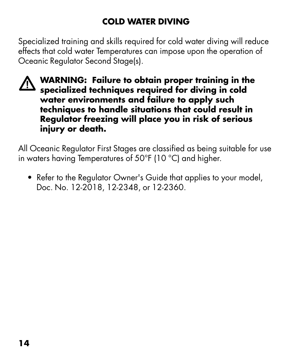 Oceanic AIR XS II User Manual | Page 14 / 16