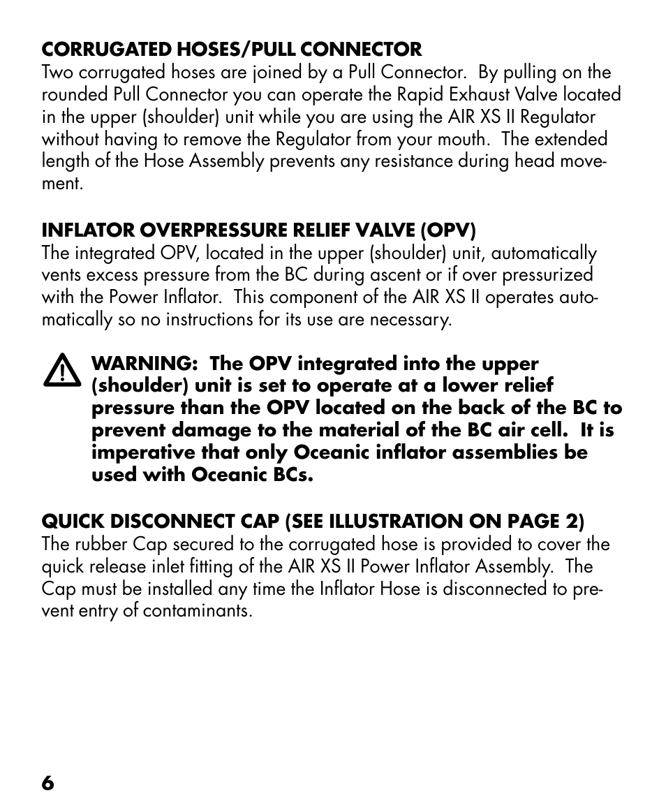 Oceanic AIR XS II User Manual | Page 6 / 16
