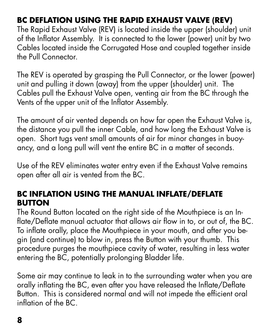 Oceanic AIR XS II User Manual | Page 8 / 16