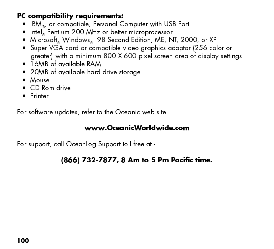 Oceanic Watch / Dive Computer GEO User Manual | Page 100 / 140