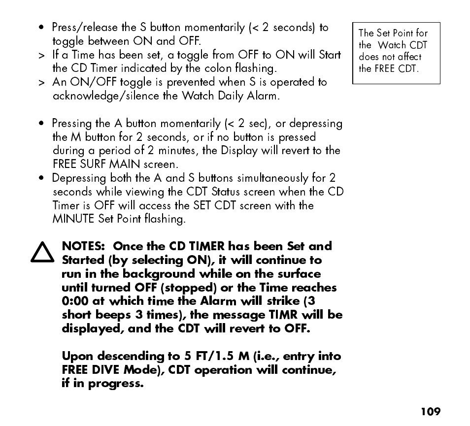 Oceanic Watch / Dive Computer GEO User Manual | Page 109 / 140