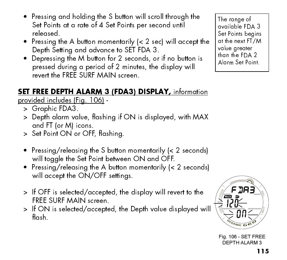 Oceanic Watch / Dive Computer GEO User Manual | Page 115 / 140