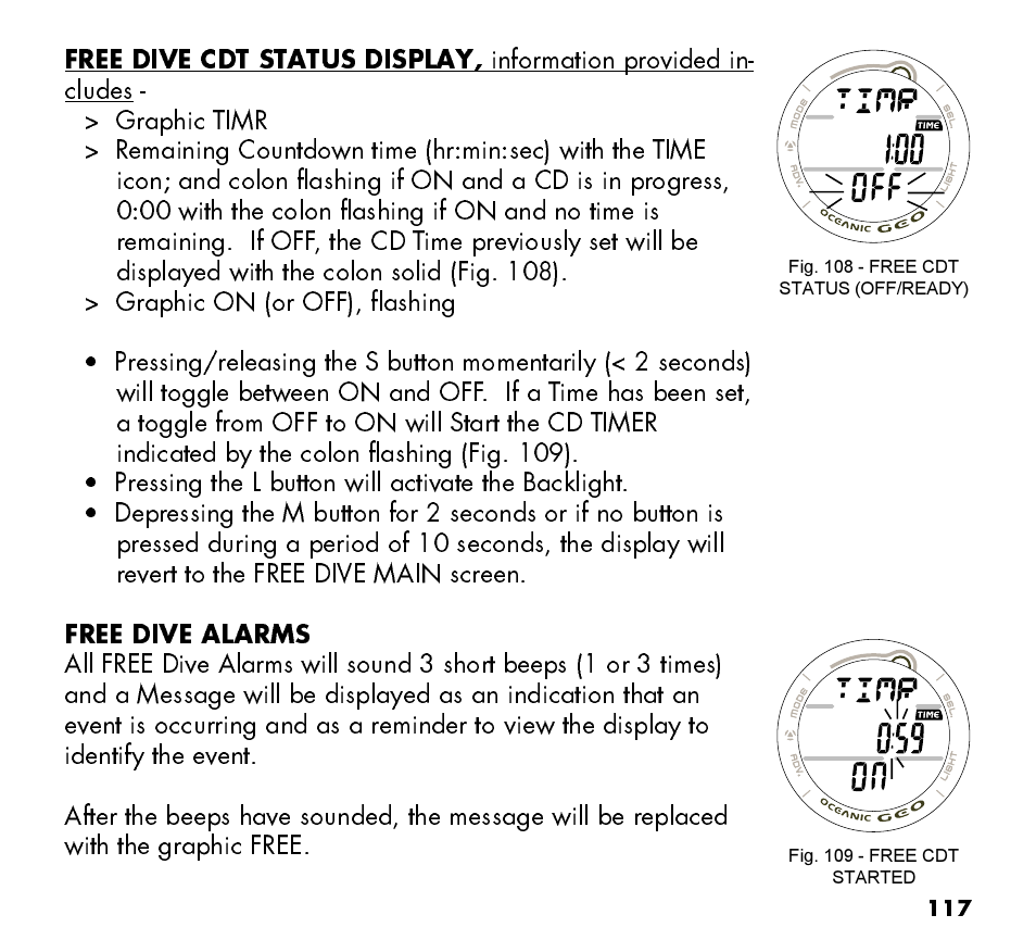 Oceanic Watch / Dive Computer GEO User Manual | Page 117 / 140