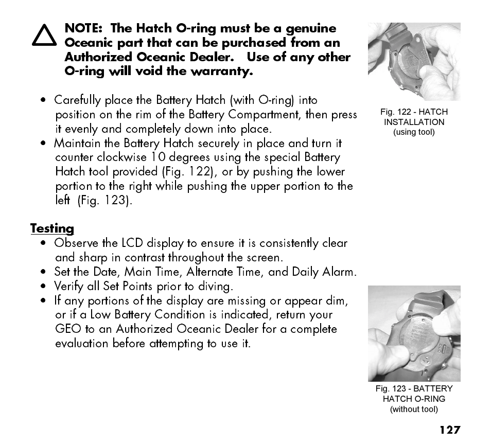 Oceanic Watch / Dive Computer GEO User Manual | Page 127 / 140