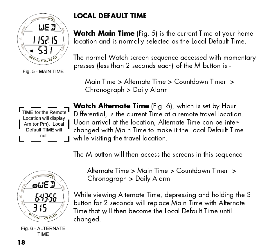 Oceanic Watch / Dive Computer GEO User Manual | Page 18 / 140