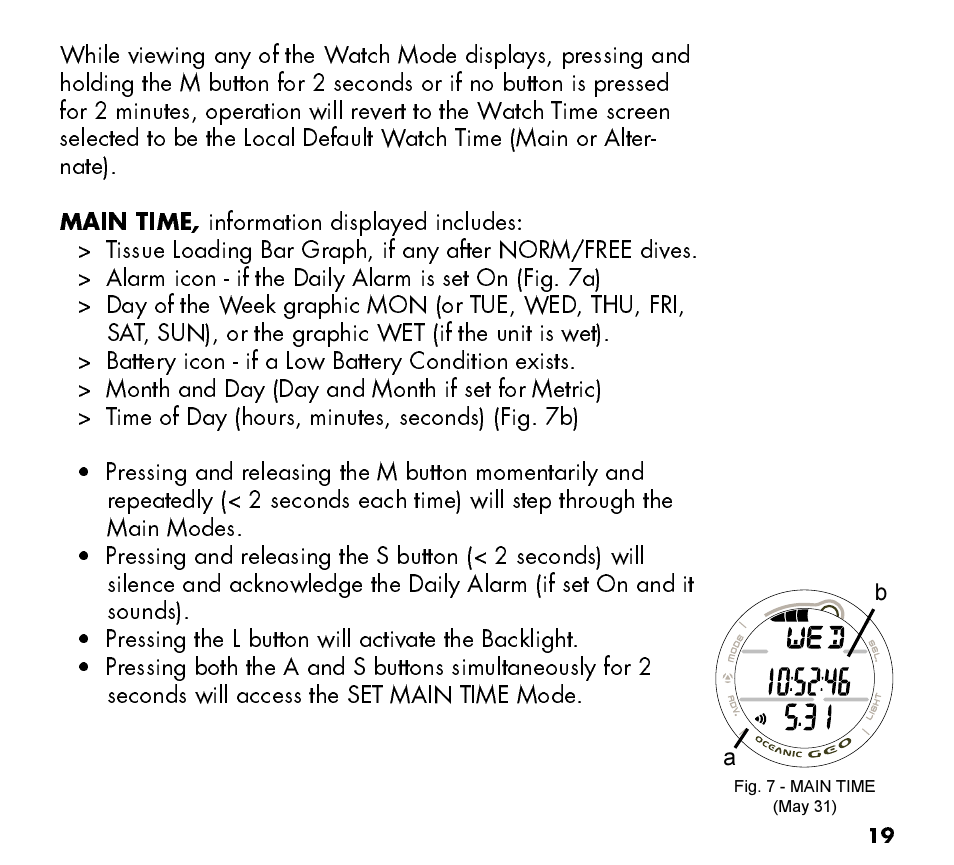 Oceanic Watch / Dive Computer GEO User Manual | Page 19 / 140