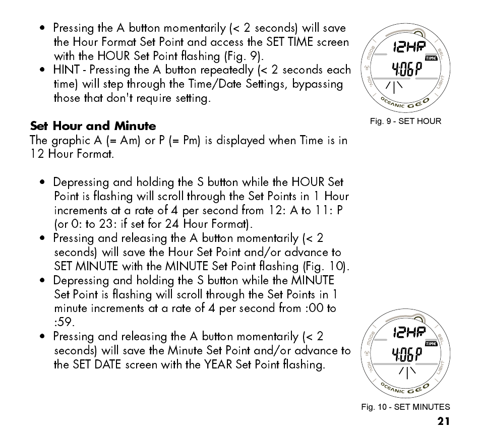 Oceanic Watch / Dive Computer GEO User Manual | Page 21 / 140