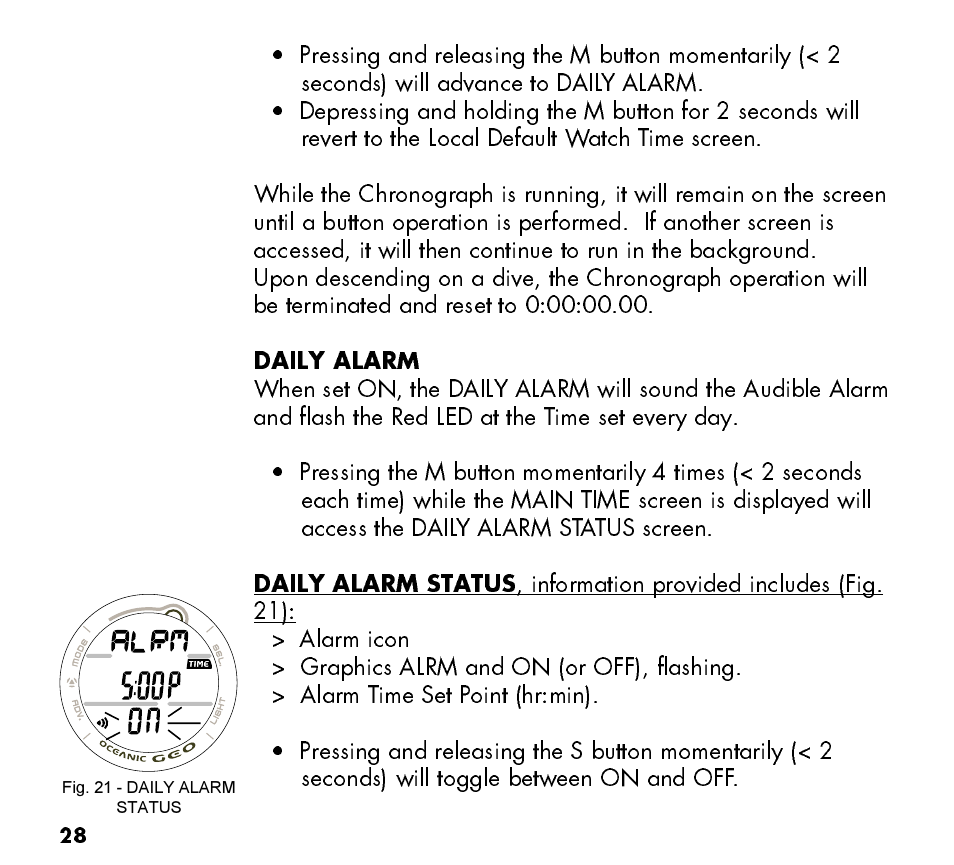 Oceanic Watch / Dive Computer GEO User Manual | Page 28 / 140