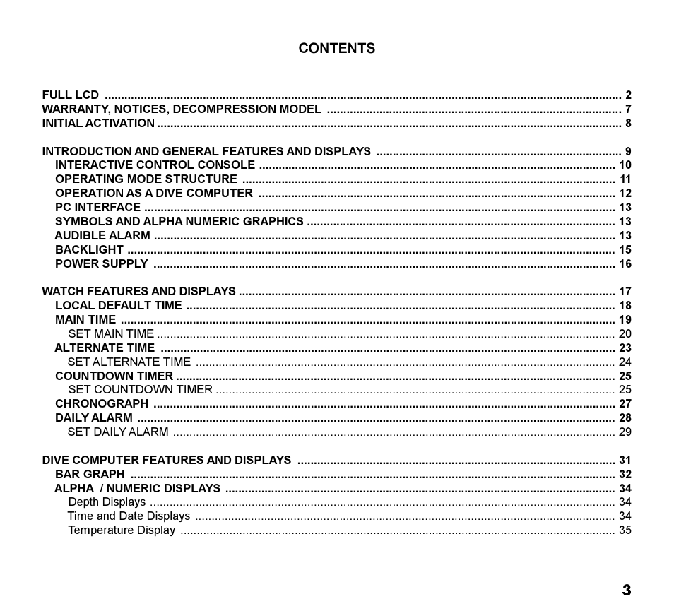 Oceanic Watch / Dive Computer GEO User Manual | Page 3 / 140