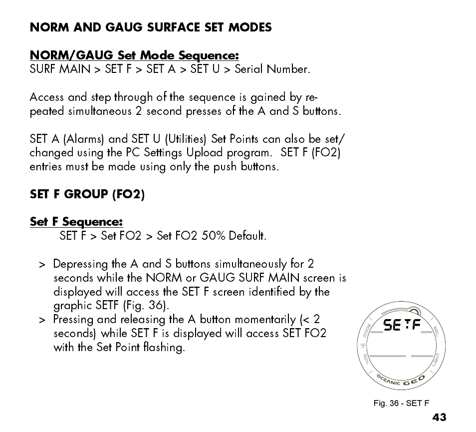 Oceanic Watch / Dive Computer GEO User Manual | Page 43 / 140