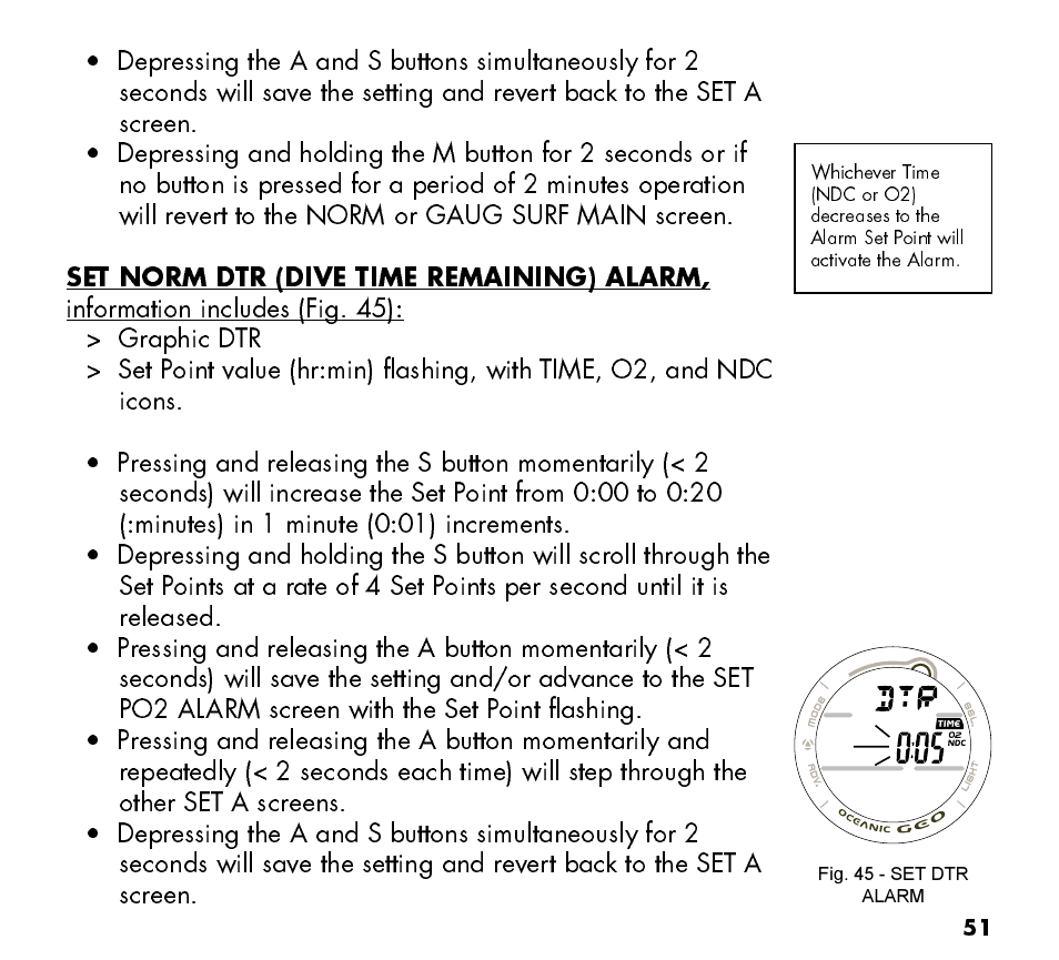 Oceanic Watch / Dive Computer GEO User Manual | Page 51 / 140