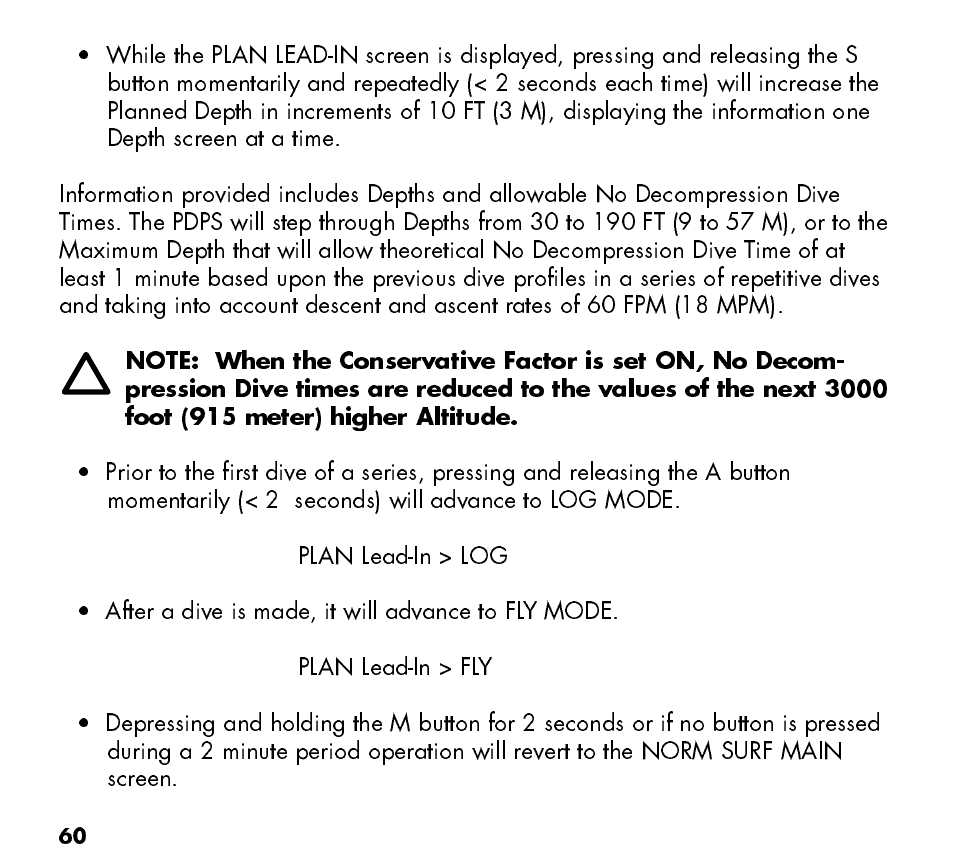 Oceanic Watch / Dive Computer GEO User Manual | Page 60 / 140