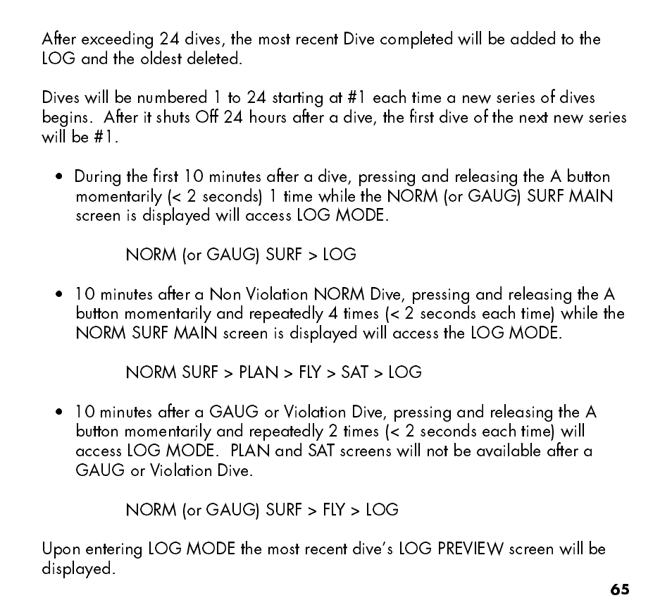 Oceanic Watch / Dive Computer GEO User Manual | Page 65 / 140