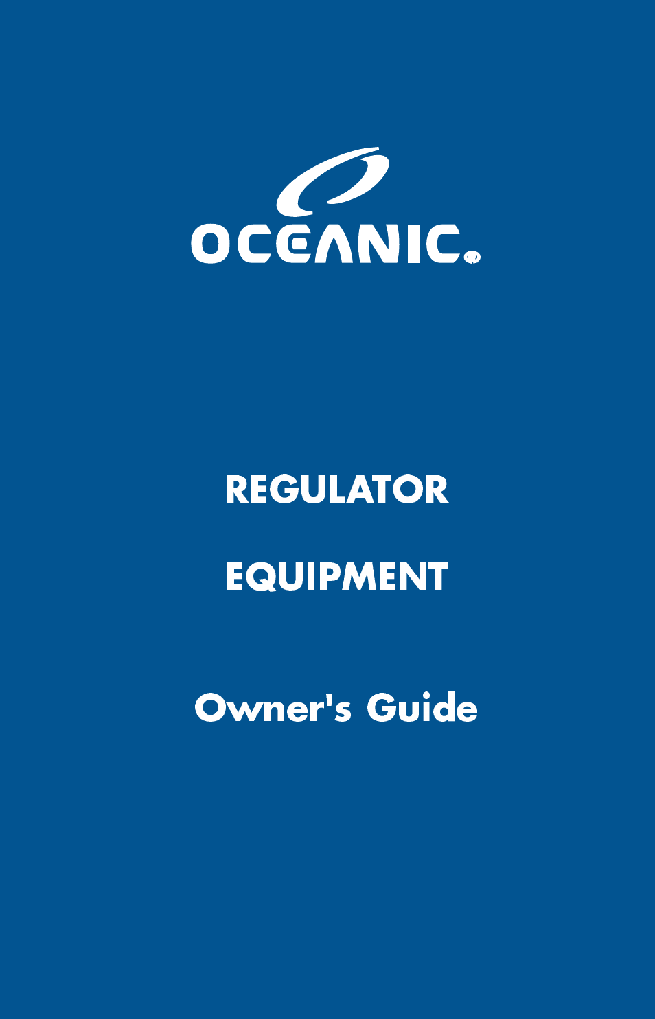 Oceanic Regulator Equipment User Manual | 20 pages