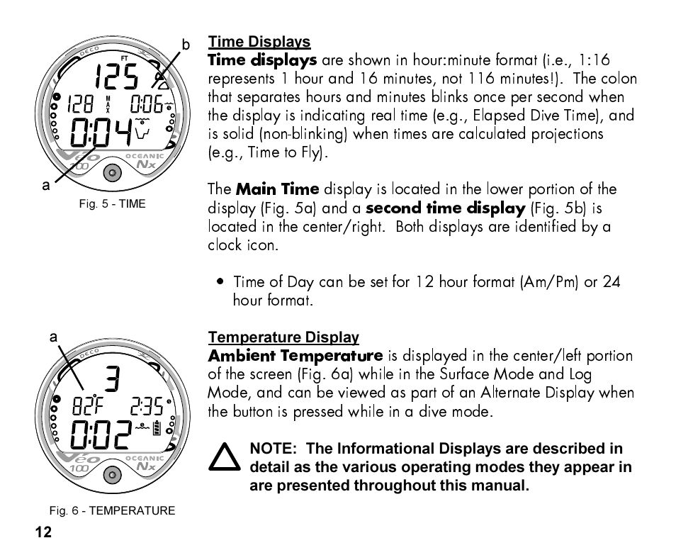 Oceanic Personal Dive Computer Veo 100Nx User Manual | Page 12 / 72