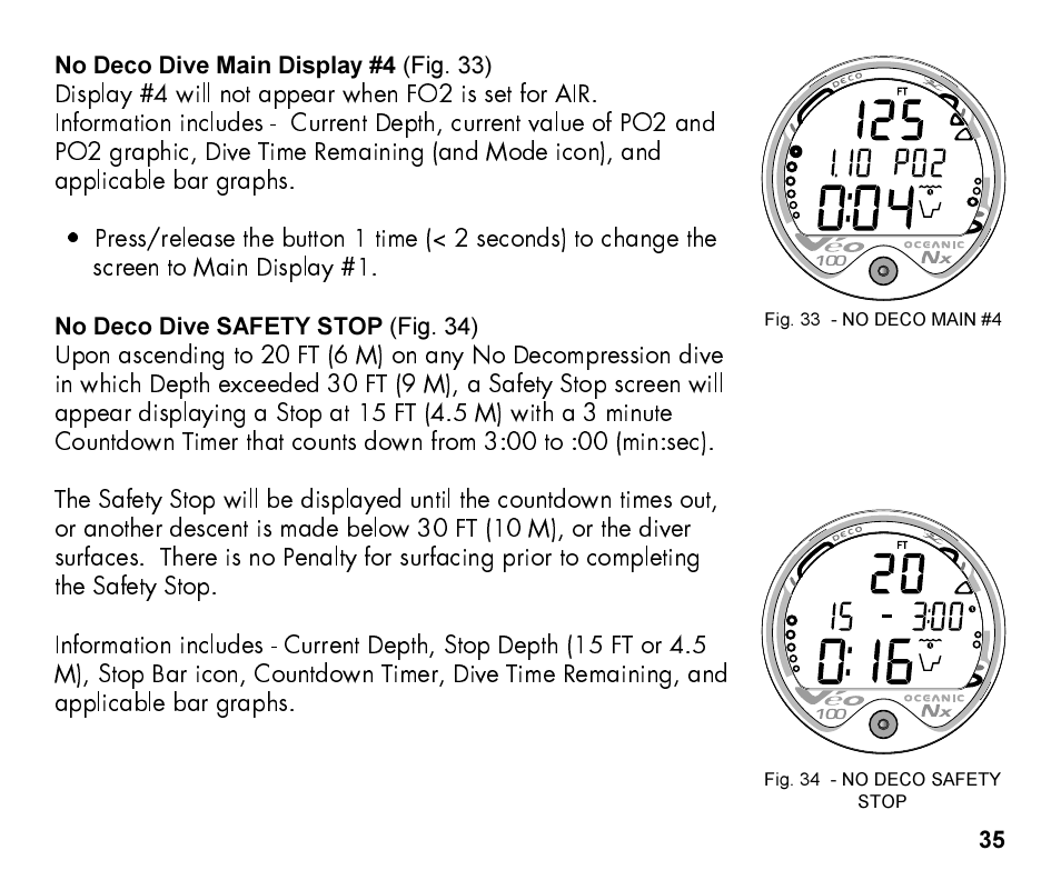 Oceanic Personal Dive Computer Veo 100Nx User Manual | Page 35 / 72
