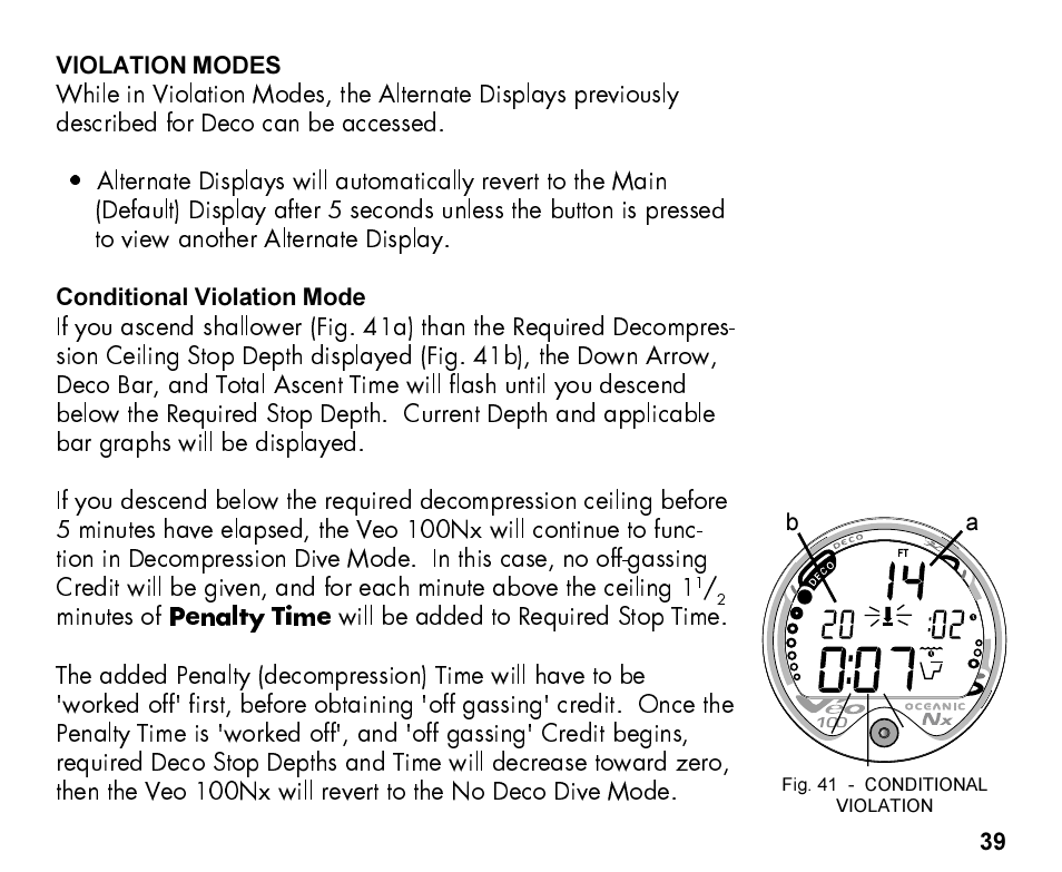 Oceanic Personal Dive Computer Veo 100Nx User Manual | Page 39 / 72