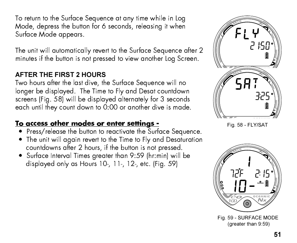 Oceanic Personal Dive Computer Veo 100Nx User Manual | Page 51 / 72