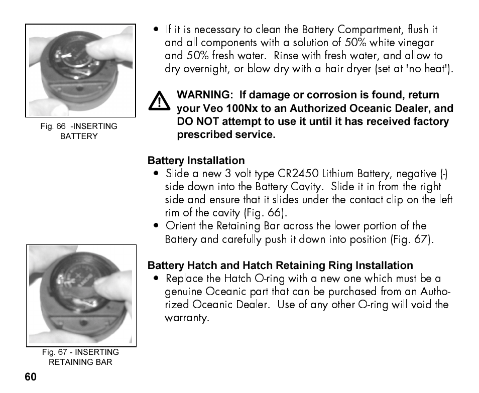 Oceanic Personal Dive Computer Veo 100Nx User Manual | Page 60 / 72