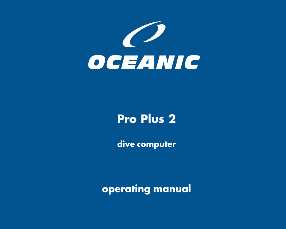 Oceanic Dive Computer Pro Plus 2 User Manual | 100 pages