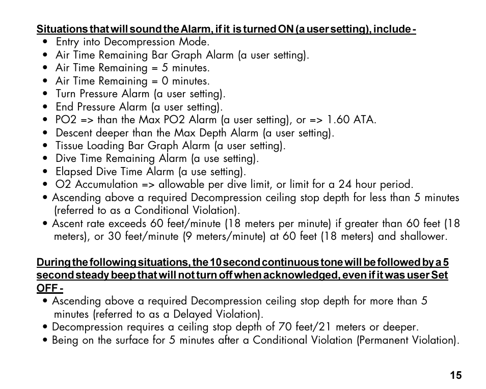 Oceanic Dive Computer Pro Plus 2 User Manual | Page 15 / 100