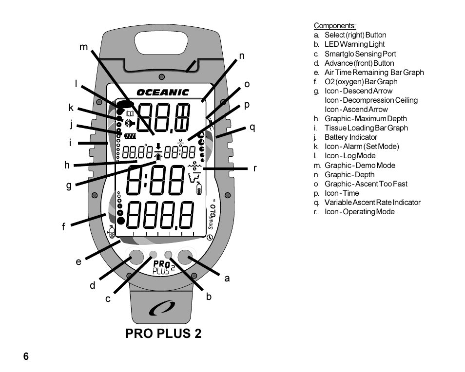 Pro plus 2 | Oceanic Dive Computer Pro Plus 2 User Manual | Page 6 / 100