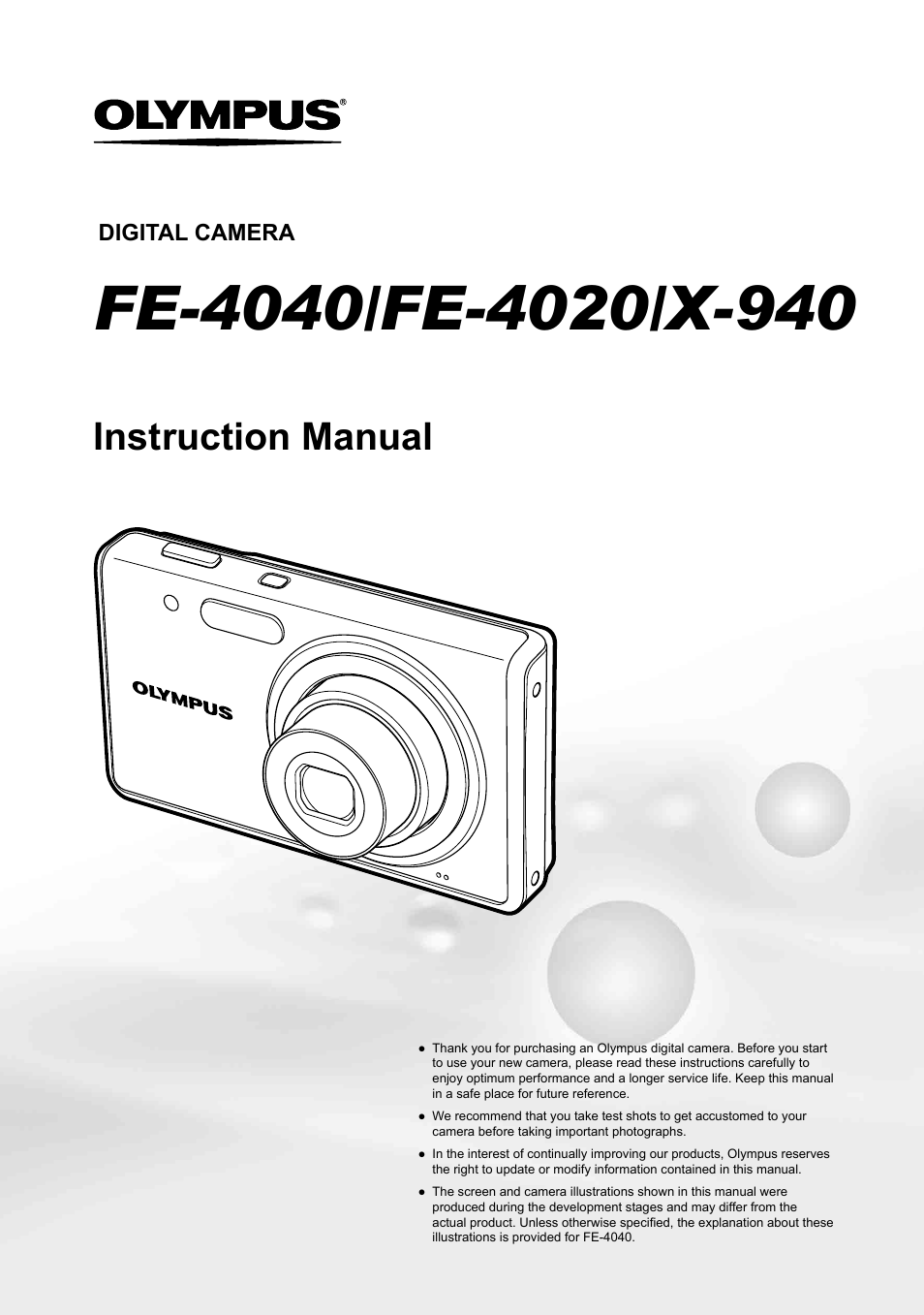 Olympus X-940 User Manual | 61 pages