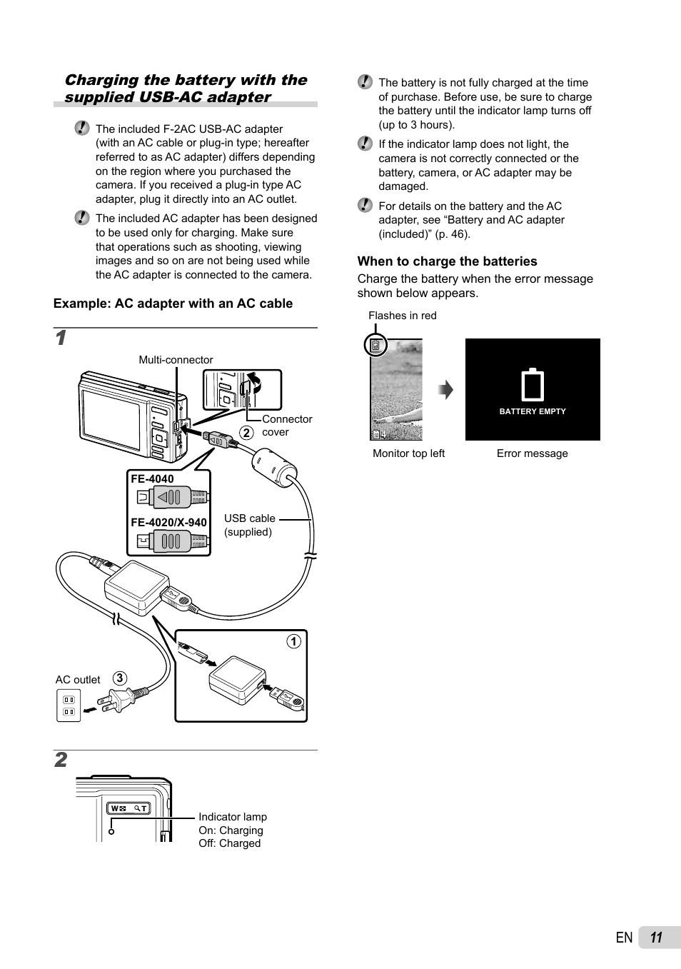 11 en | Olympus X-940 User Manual | Page 11 / 61