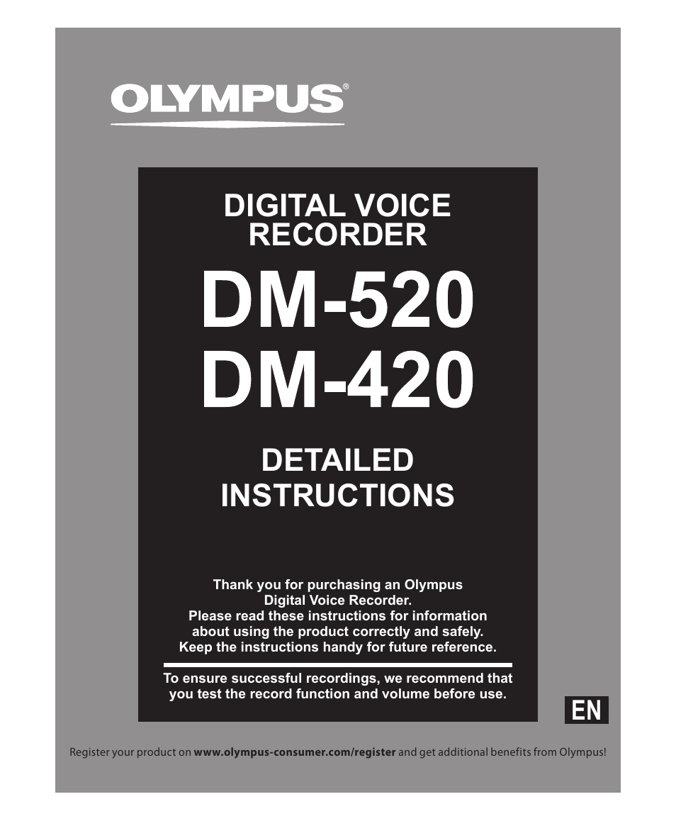 Olympus DM-420 User Manual | 128 pages