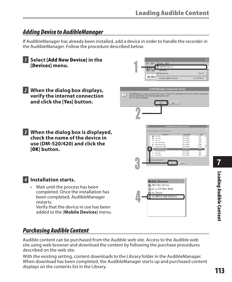 Olympus DM-420 User Manual | Page 113 / 128