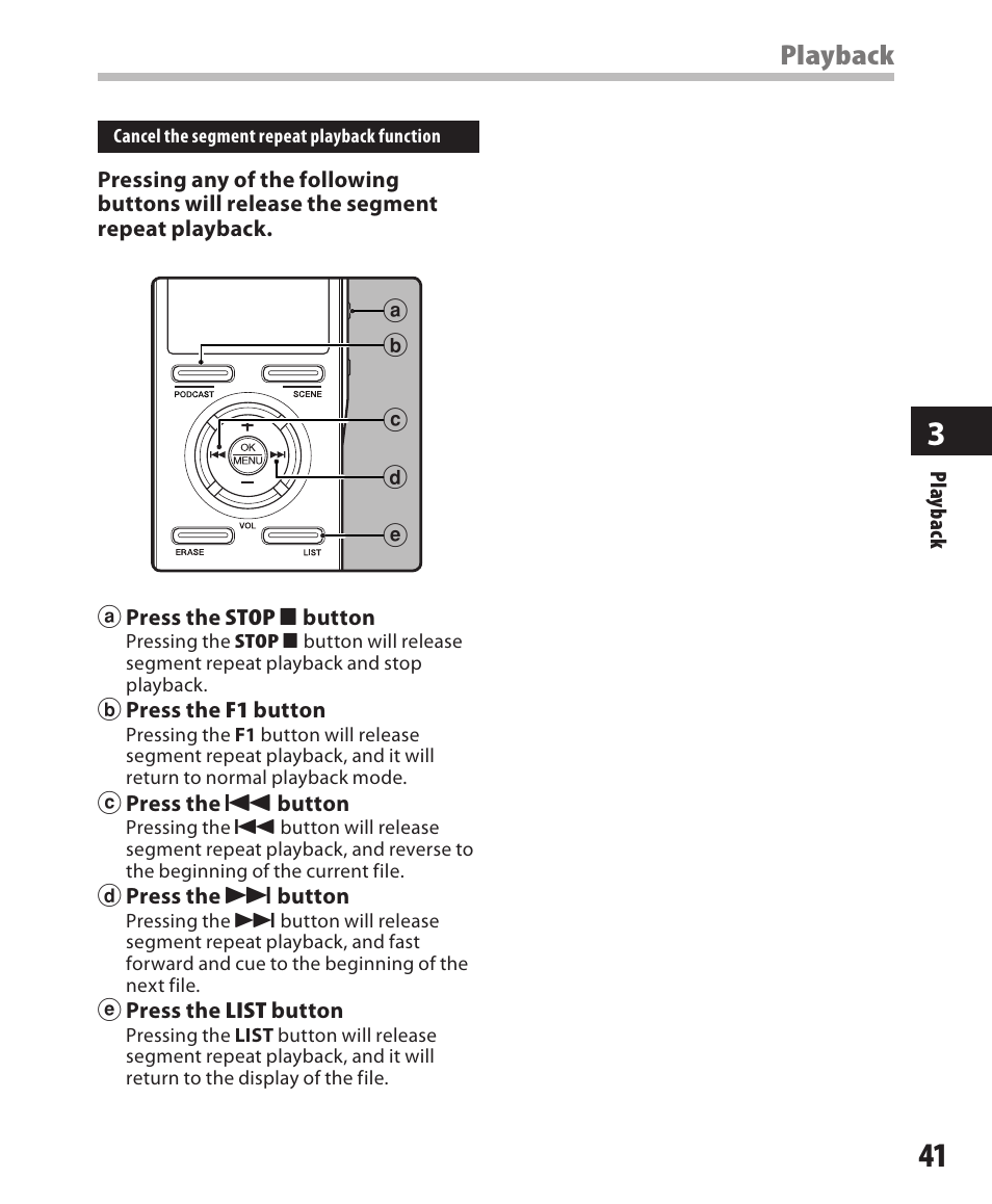 Playback | Olympus DM-420 User Manual | Page 41 / 128