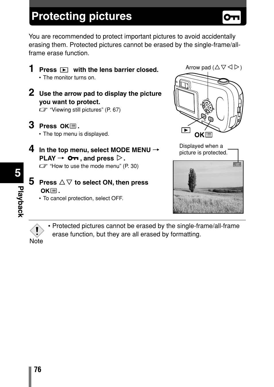 Protecting pictures | Olympus C-150 EN User Manual | Page 113 / 216