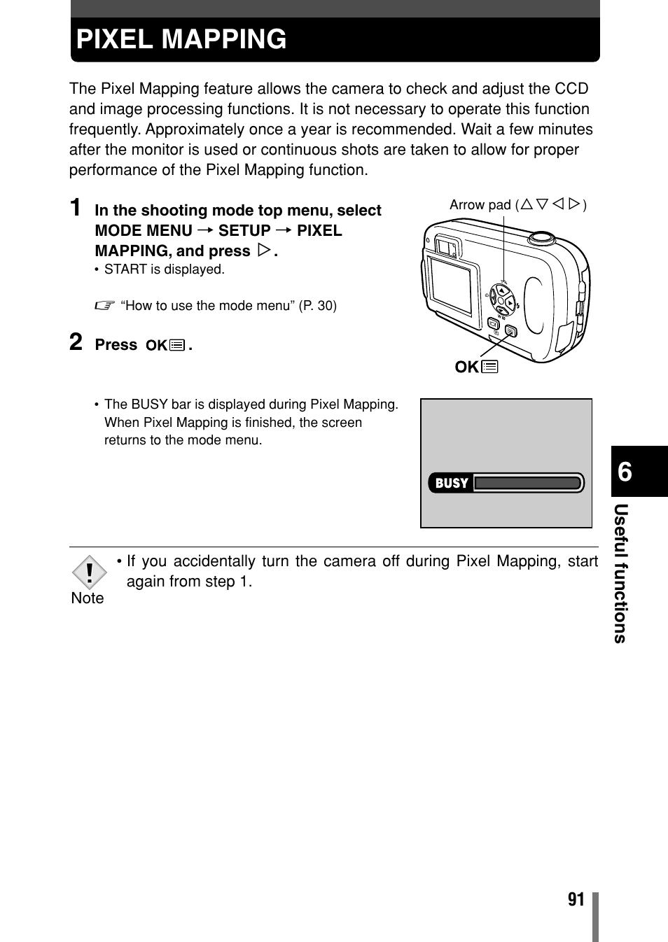 Pixel mapping | Olympus C-150 EN User Manual | Page 128 / 216